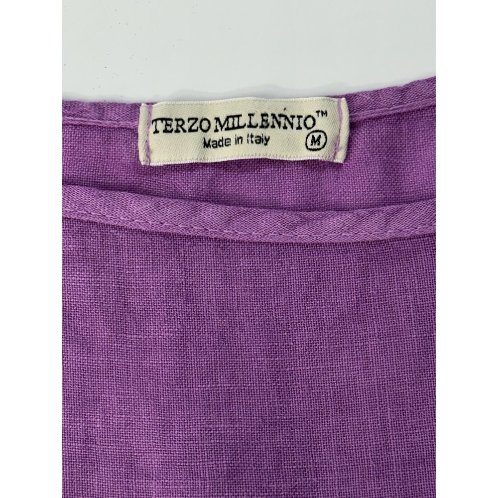 Terzo Millennio Made in Italy 100% Linen Top Pink Coastal Lagenlook - Picture 5 of 10